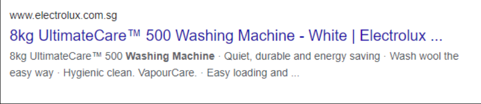 8kg UltimateCare 500 Washing Machine by Electrolux with VapourCare technology