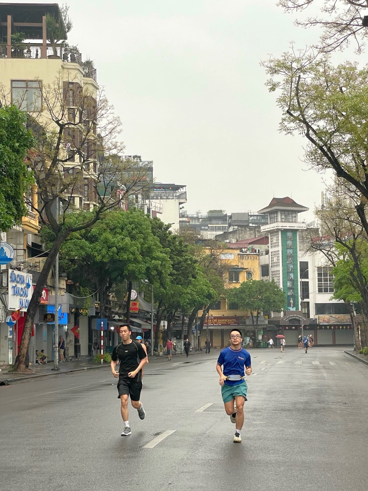 Running in the morning was a great way to exercise