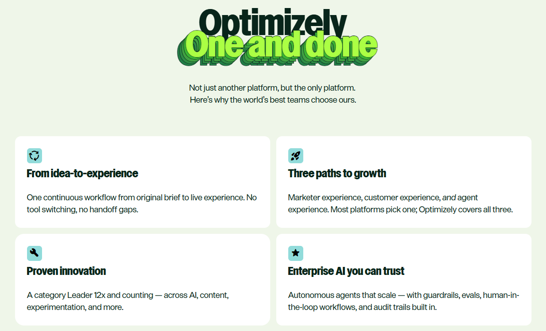 Optimizely one