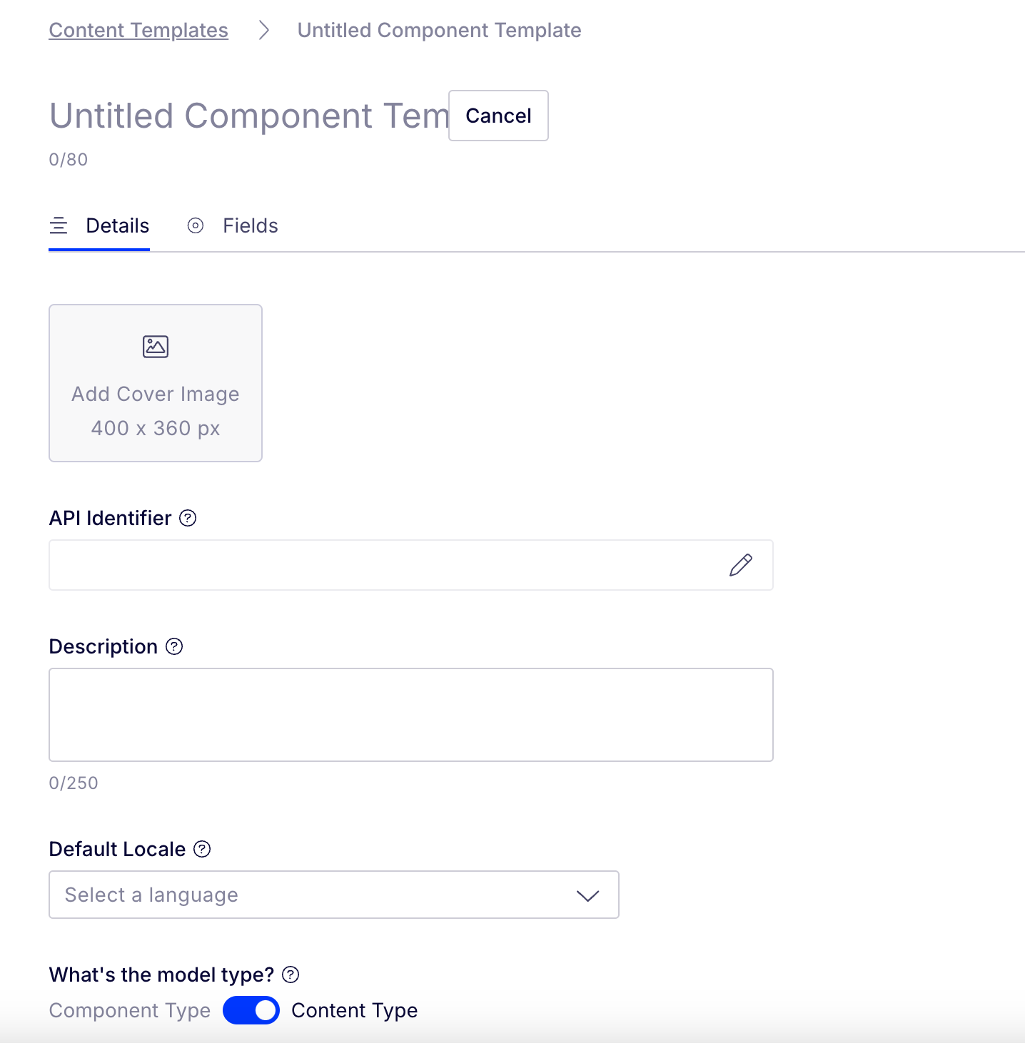 The image shows the administrator's experience in creating a content type