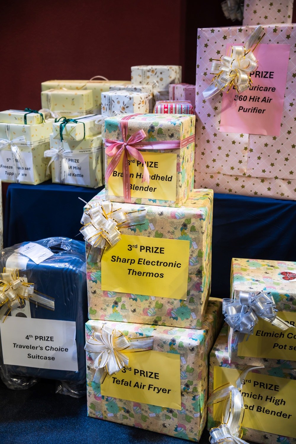 The presents for the Lucky Draw!