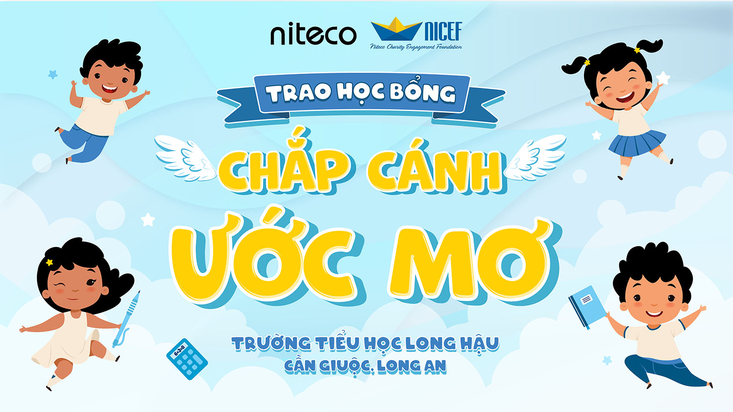 Scholarship "Chắp cánh ước mơ" for Long Hậu Primary School students by Niteco