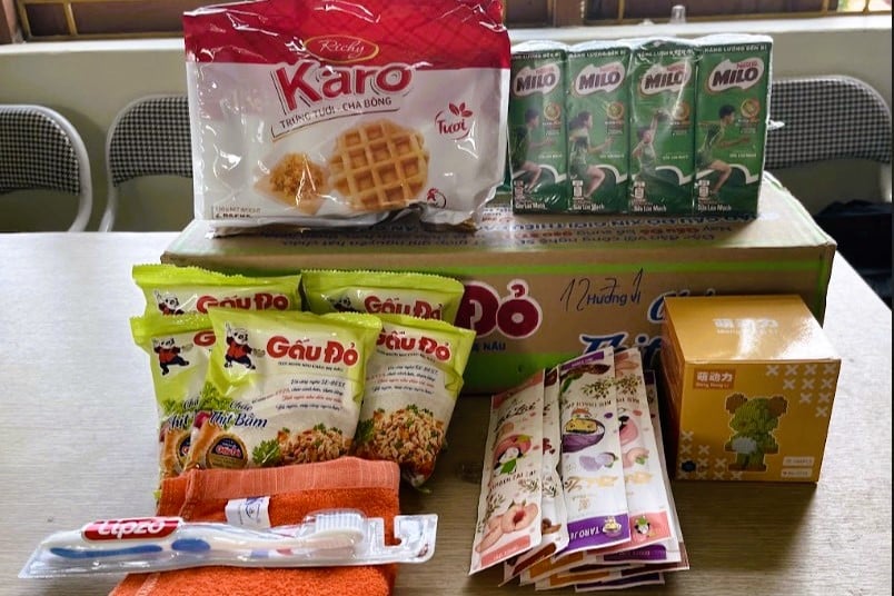 Inside the gift bags