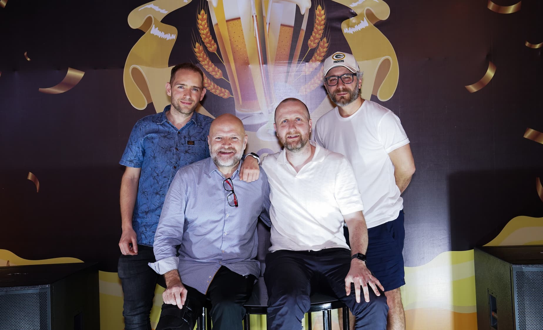 CEO Pelle posing with Optimizely MVP guests at the beer fest​