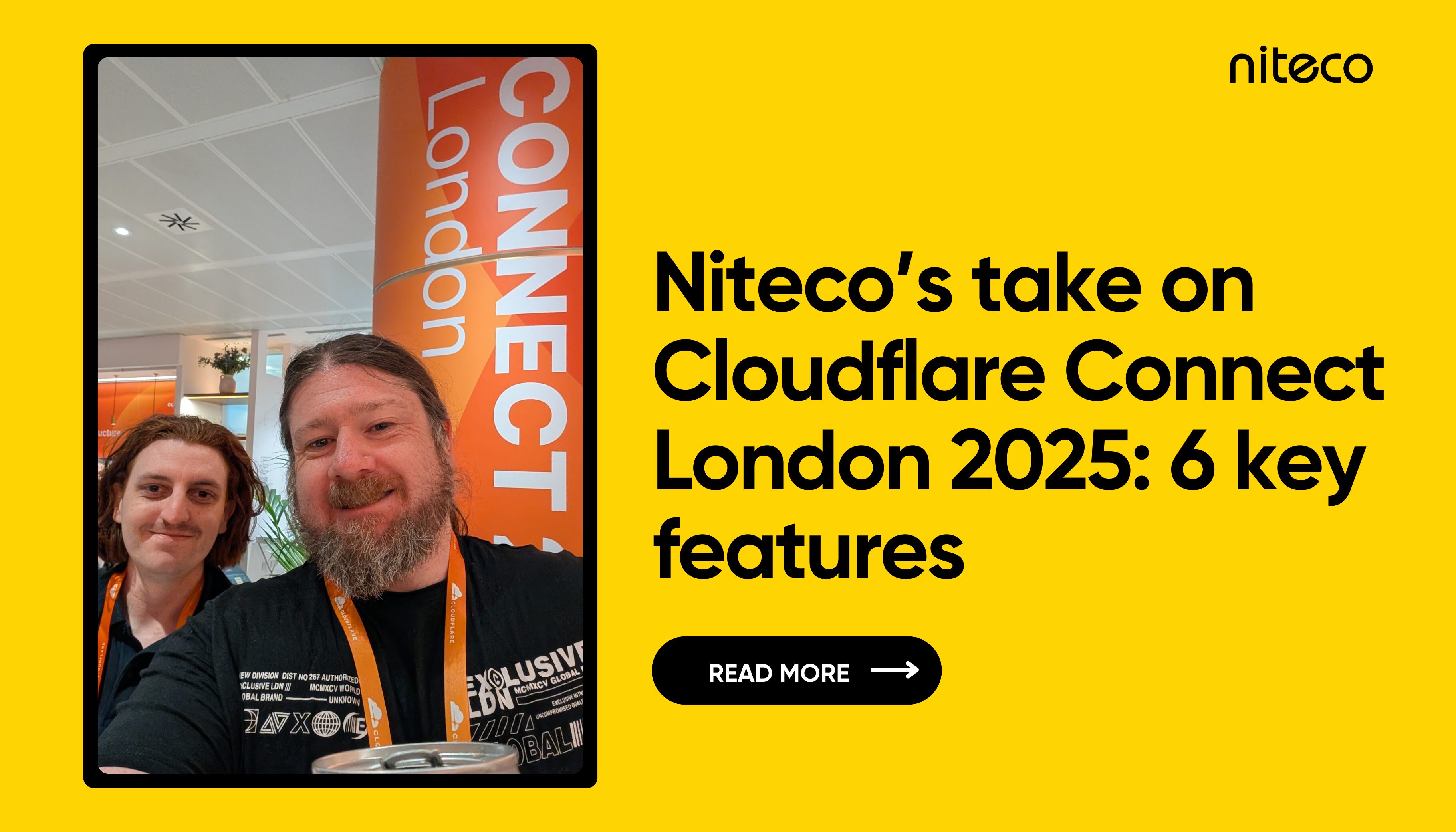 Niteco team at Cloudflare Connect London 2025 sharing 6 key features insights