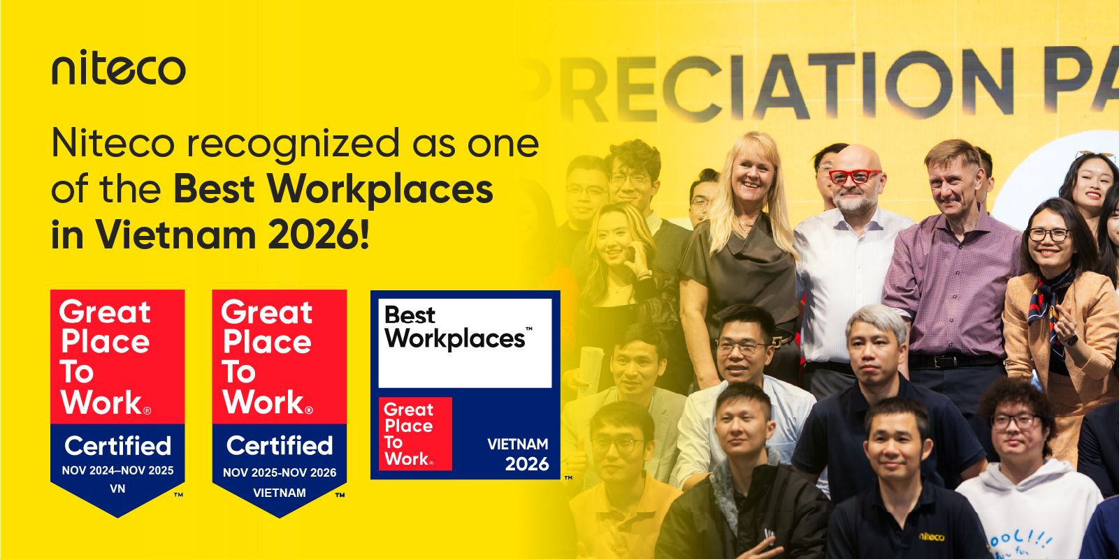 A New Milestone: Niteco Recognized as One of the Best Workplaces in Vietnam 2026