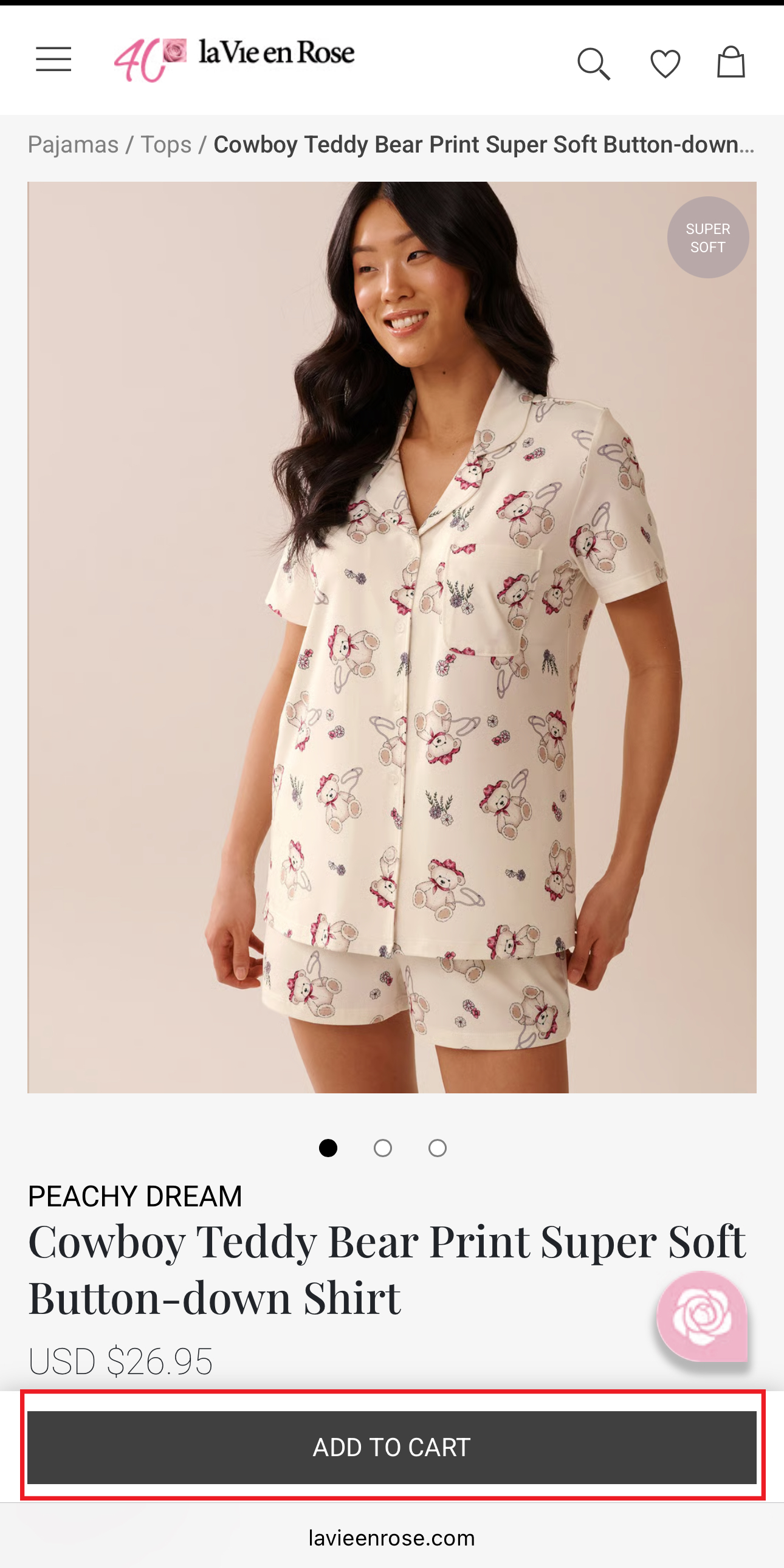 LVER sticky add to cart button