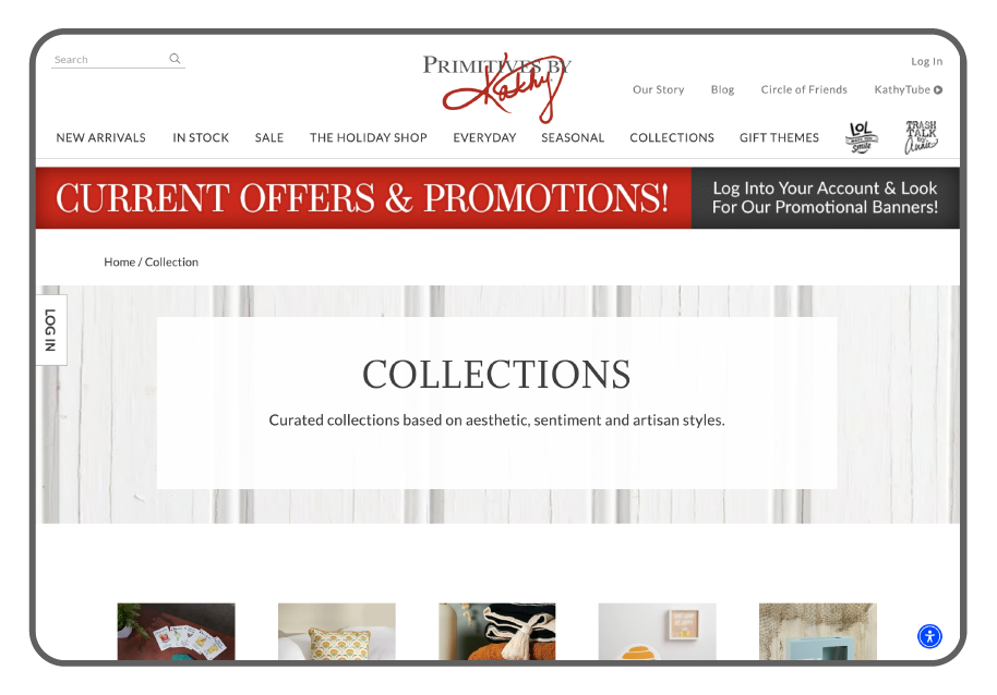 Primitives by Kathy mockup on desktop and mobile