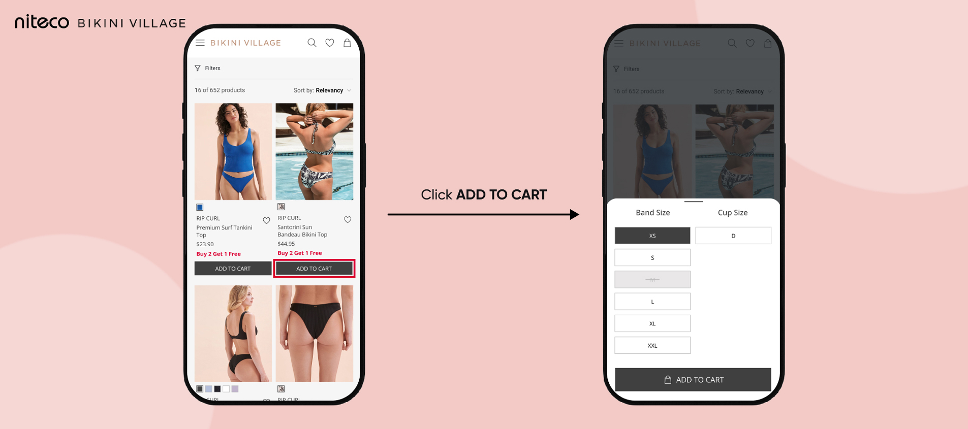Make Add-to-Cart button on Bikini Village's PDP sticky to increase ATC rates