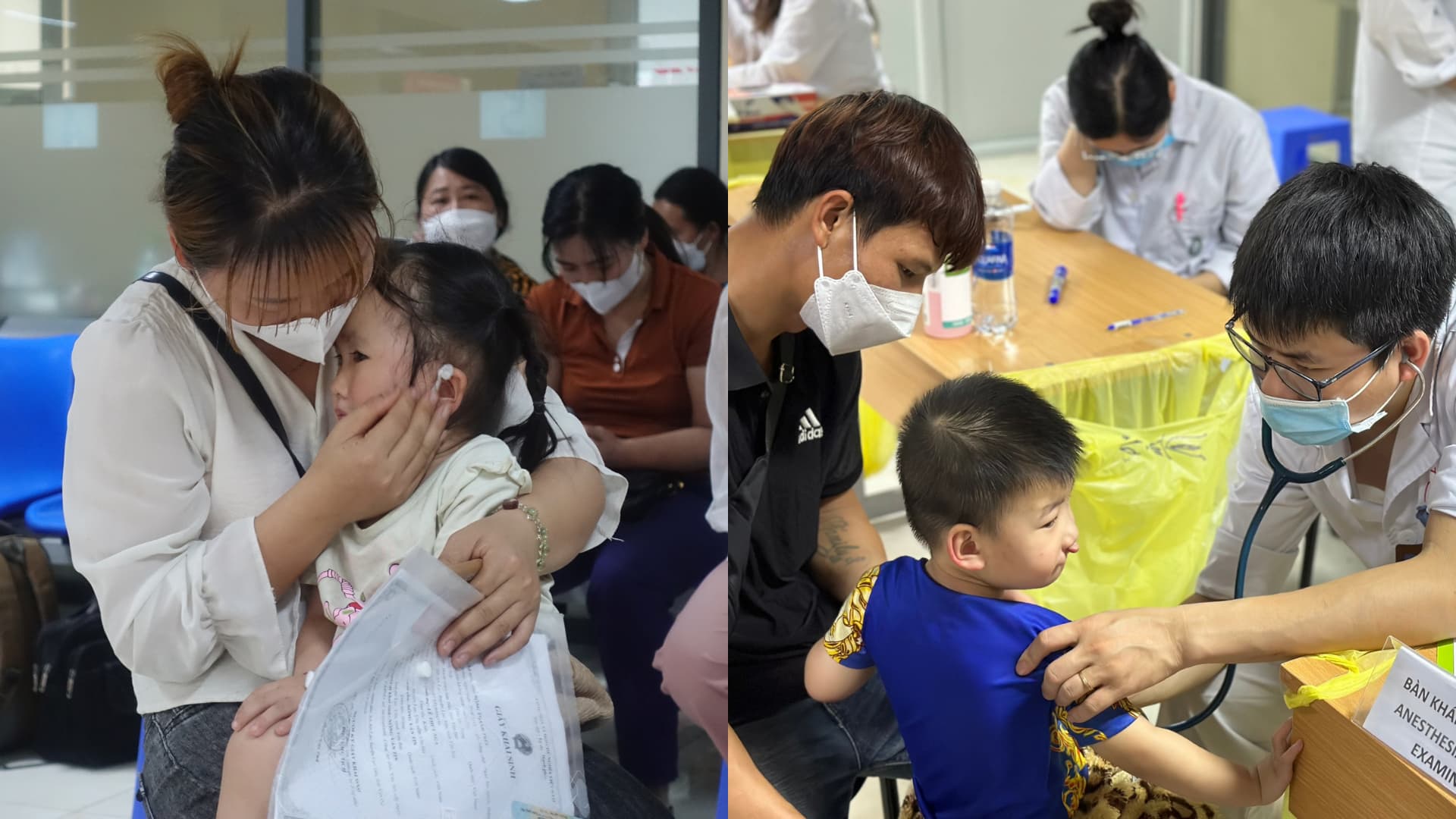Young children with cleft palate condition