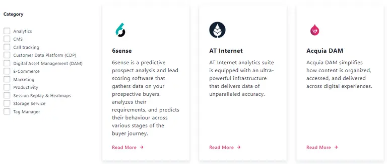 A screenshot of VWO’s integrations.
