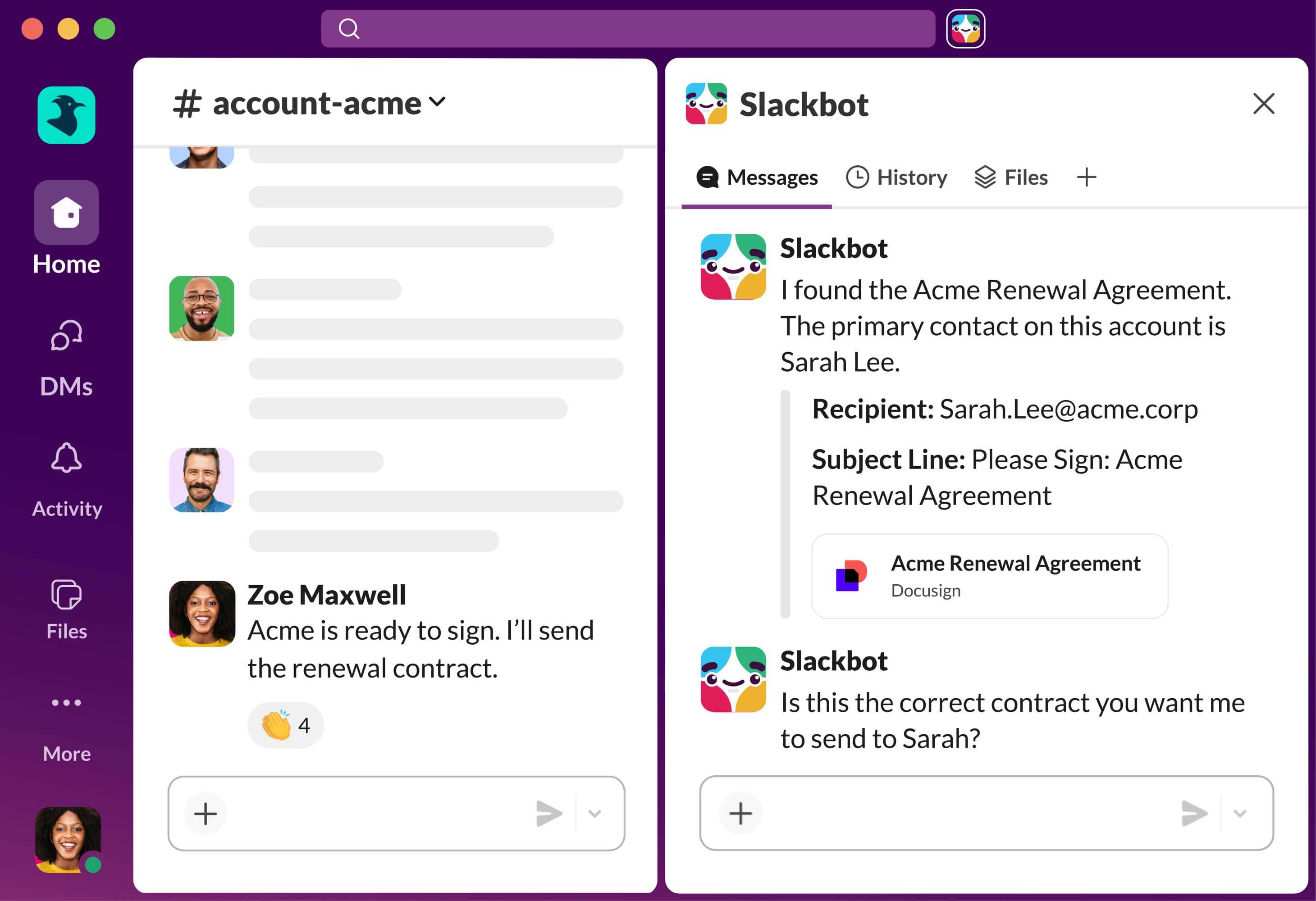 slack Slack channel #niteco-web showing team discussion on Niteco web design phases and file uploads
