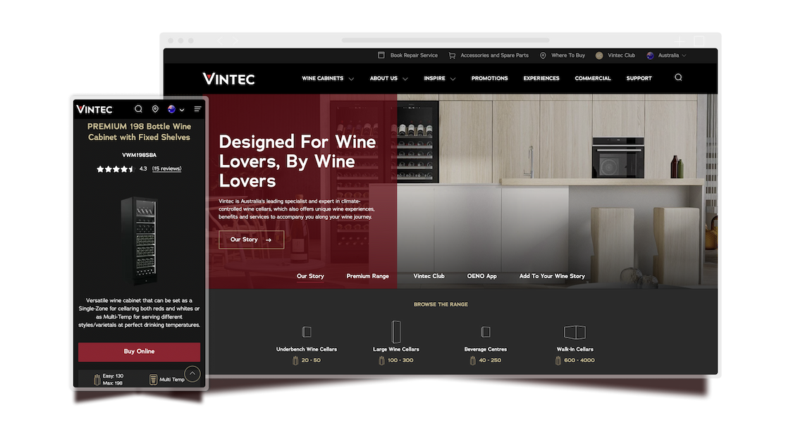 A multilingual, multi-market upgrade with improved conversion for Vintec