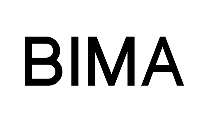 BIMA logo text in bold black letters centered on a white background