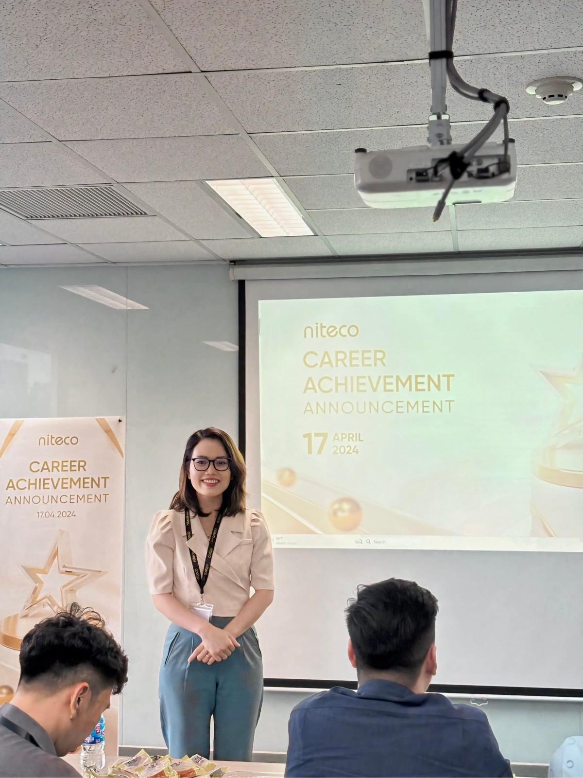 Huong - Director of Peole and Culture - hosted the ceremony